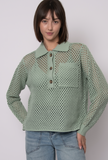 RD Style Bronte Collared Knit Pullover Ivy Green