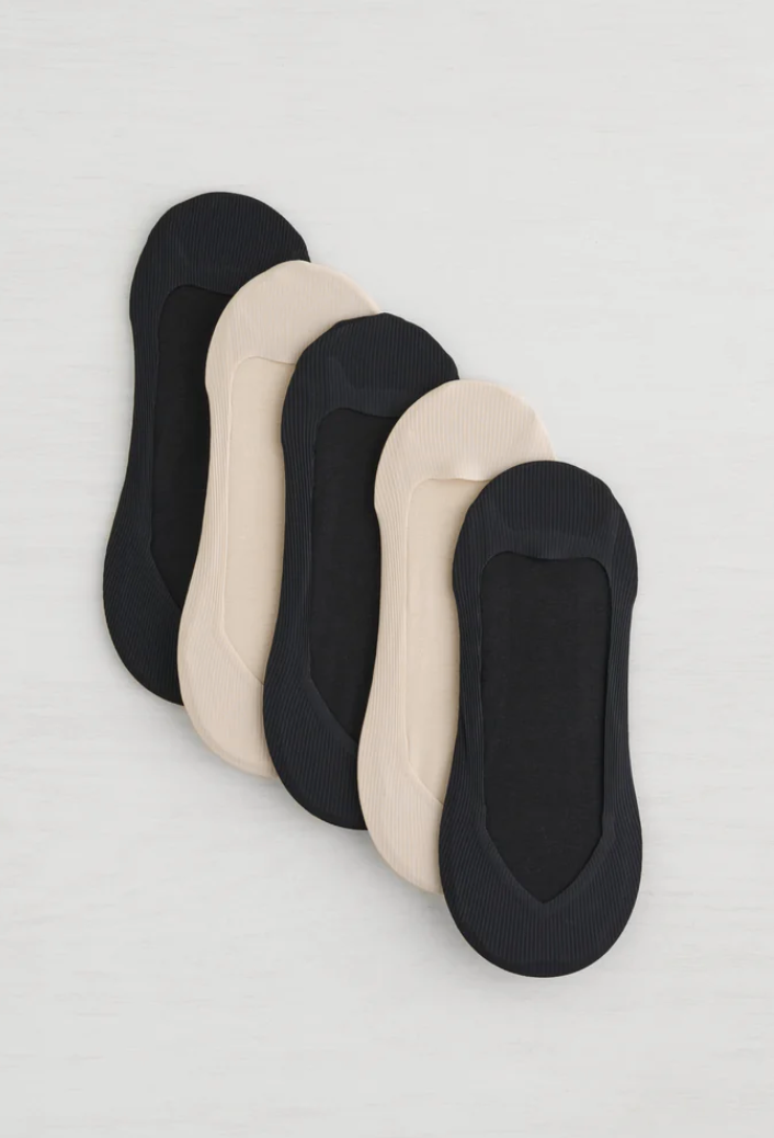 Lemon Laser Liner Socks Black Nude