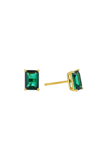 Zoe Jewelry Emerald Studs