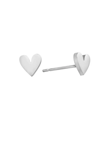 Zoe Jewelry Heart Studs Silver