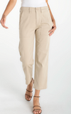 Liverpool Utility Crop Straight Pant Safari Sand