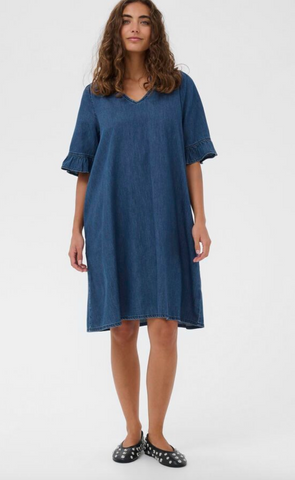 Culture Arpa Dress Dark Blue Wash