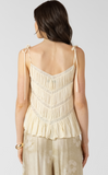 Dex Lace Insert Tie Shoulder Cami Butttercream