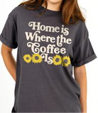 Girl Dangerous Home Is Where The Coffee Is Oversized Tee Vintage Black