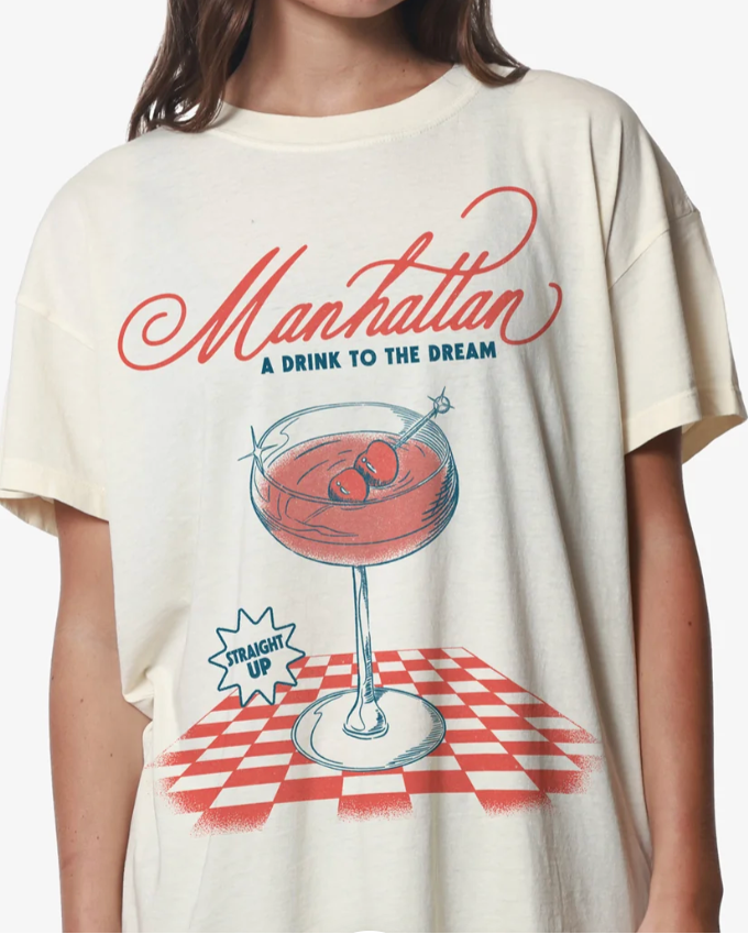 Girl Dangerous Manhatten Oversized Tee Off White