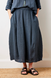 Suzy D Solene Linen Bubble Skirt Antracite