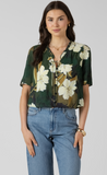 Dex Button Front Blouse Palm Blossom