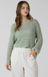 Dex Scalloped Hem Sweater Sage