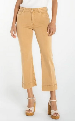 Liverpool Hannah Crop Flare Straw