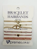 Prenelove Bracelet Hair Bands Willow Cream & Pink
