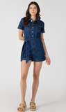 Dex Belted Utility Romper Medium Indigo