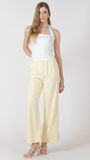 Black Tape Straight Trouser In Lemon Butter