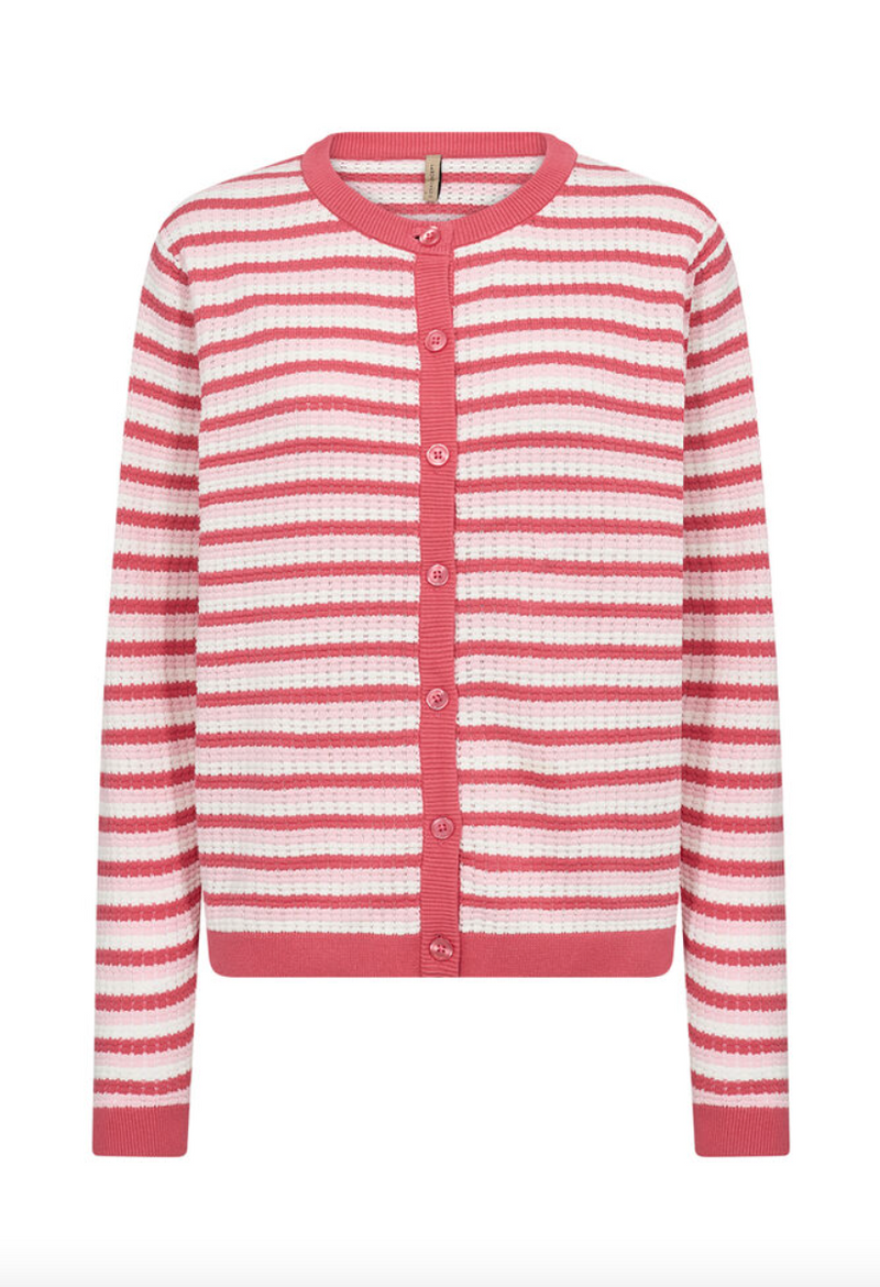 Soyaconcept Camila Stripe Cardigan Rapture Rose