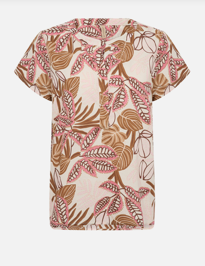Soyaconcept Cam Print Blouse Rapture Rose Combo