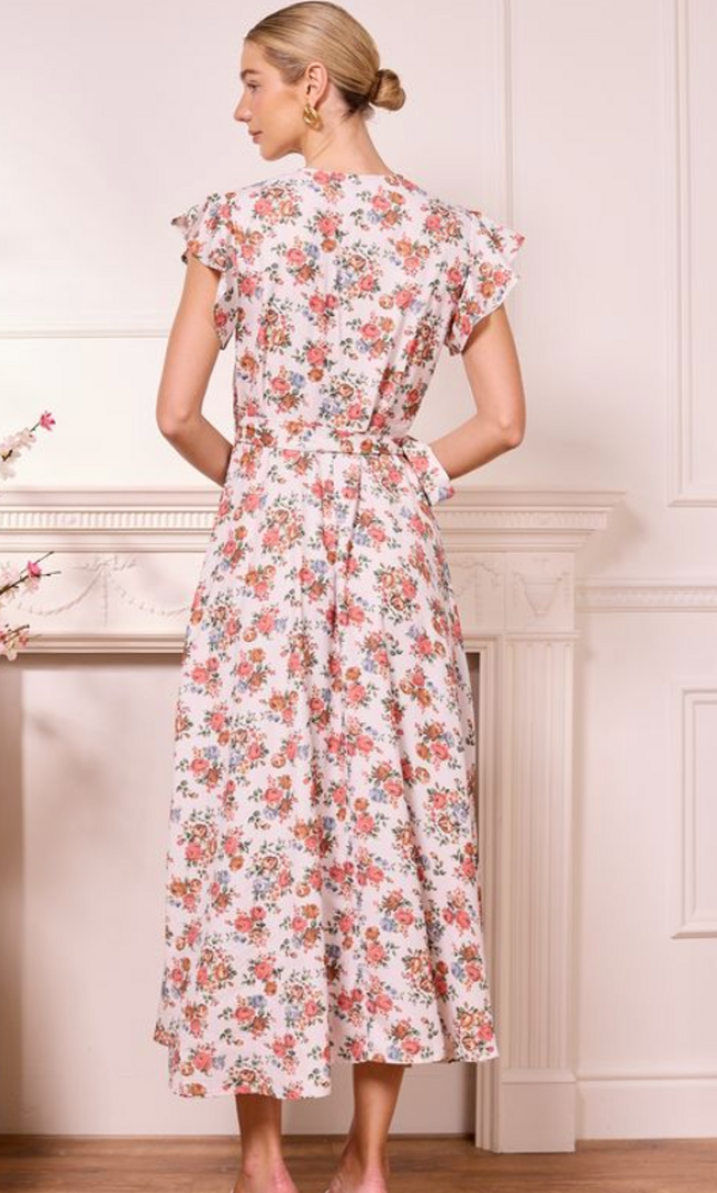 Angeleye Marbella Wrap Dress White Print