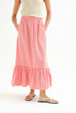 Compania Fantastica Red Gingham Skirt