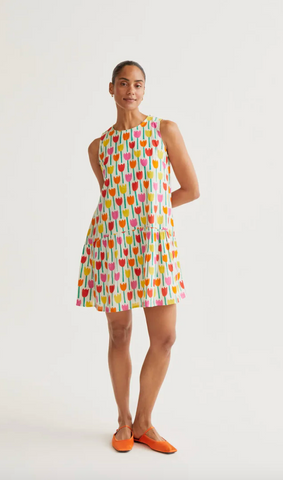 Compania Fantastica Tulip Print Mini Dress