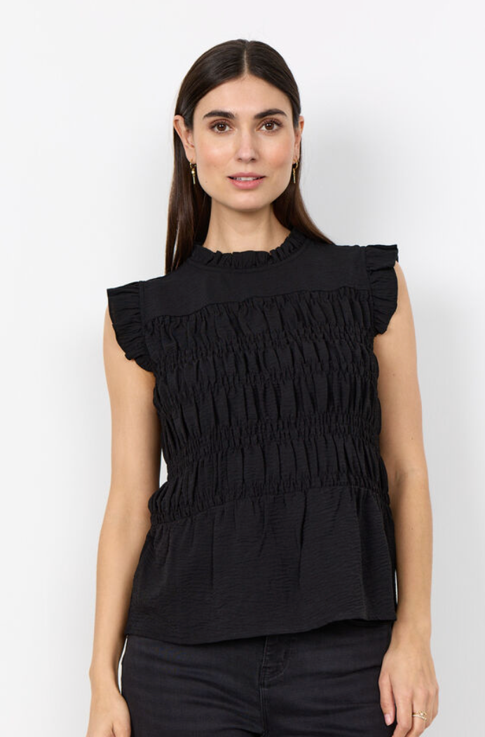 Soyaconcept Cath Ruched Blouse Black