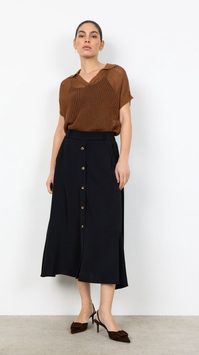 Soyaconcept Cath Button Skirt Black