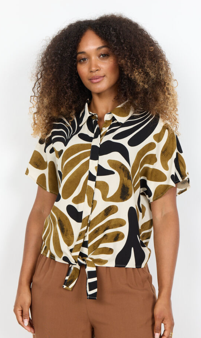 Soyaconcept Feldi Tie Blouse Butternut Print