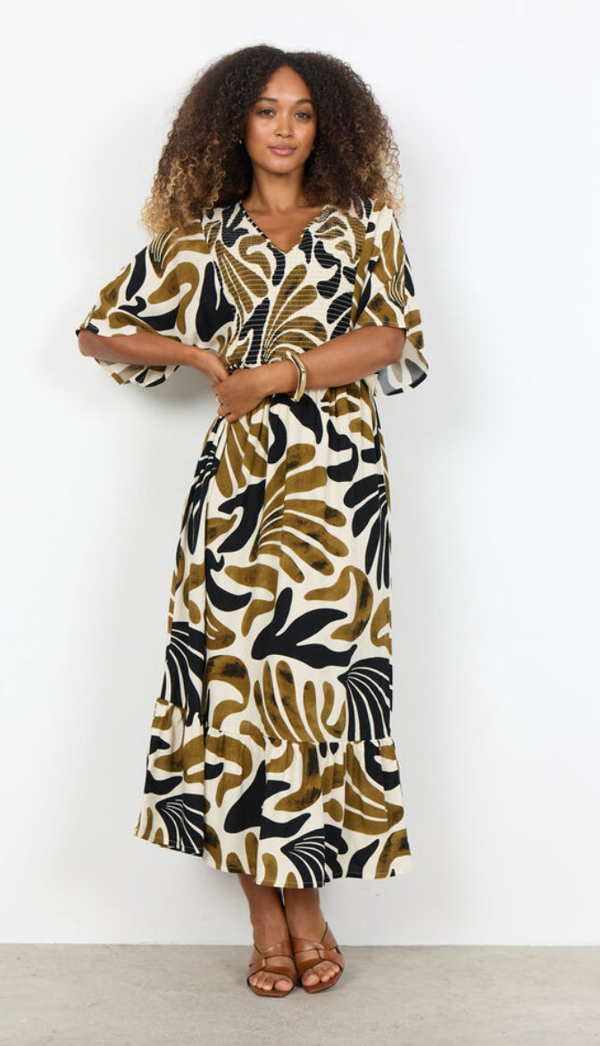 Soyaconcept Feldi Maxi Dress Butternut Print