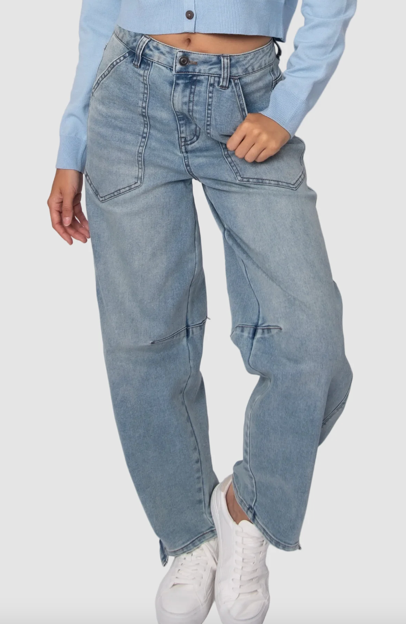 RD Style Milla Stretch Denim Pants Light Wash