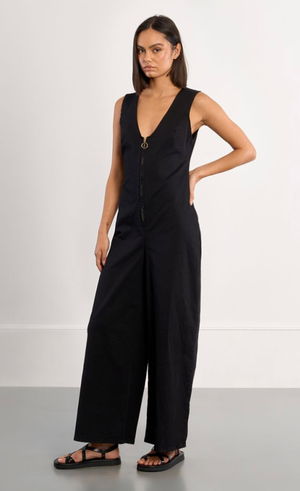 Molly Bracken Wide Leg Jumpsuit Black