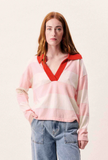 FRNCH Hydralis Polo Sweater Rose