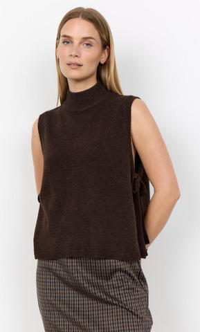 Soyaconcept Orlean Sweater Vest Chocolate Plum