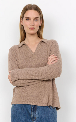 Soyaconcept Biara Collared Sweater Camel