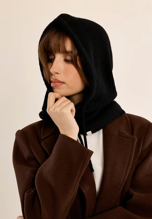 Molly Bracken Knit Hood Black