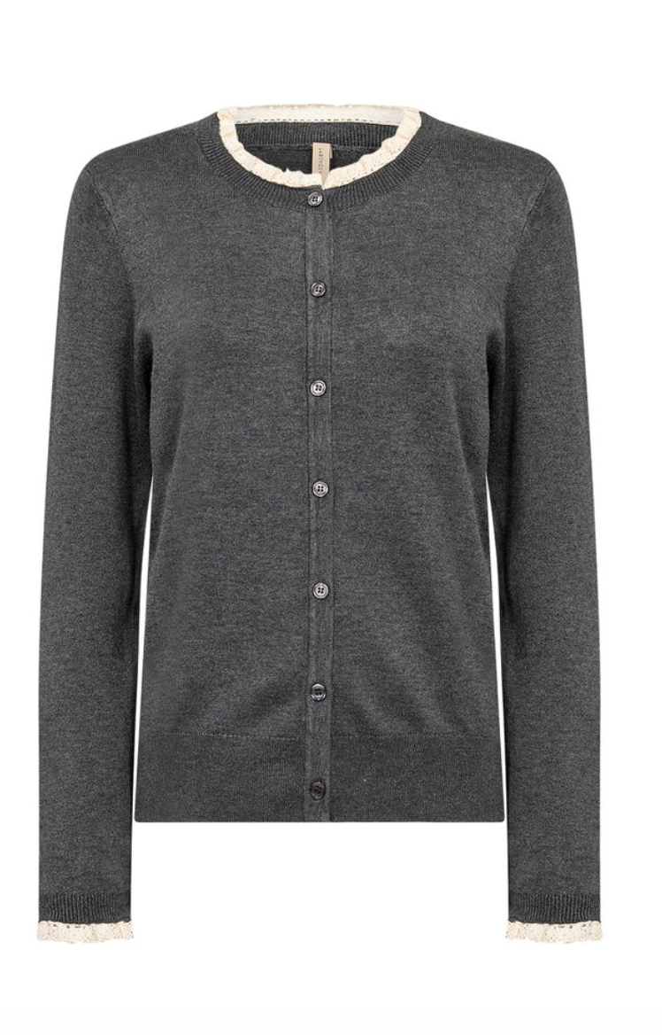 Soyaconcept Dollie Lace Cardigan Dark Earth Combo