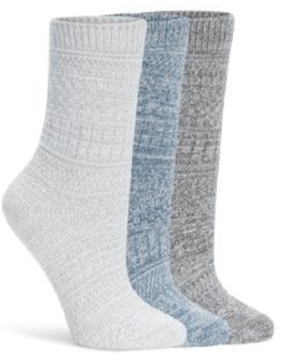 Lemon Soft Cabin Crew Socks Blue Grey