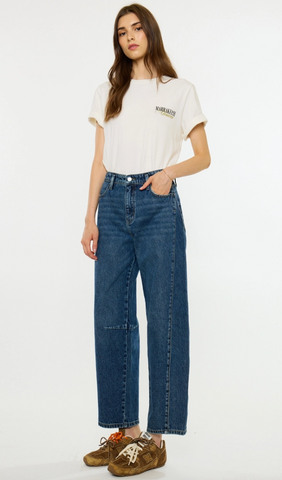 KanCan Naya Low Slung Horseshoe Pant Dark Wash