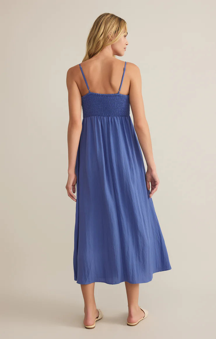 Z Supply Beachside Midi Dress Riviera Blue