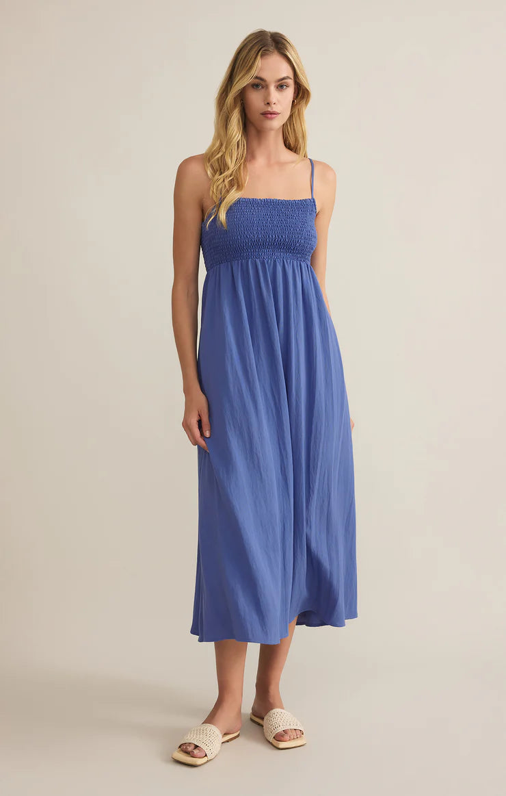 Z Supply Beachside Midi Dress Riviera Blue