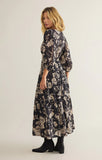 Z Supply Adelina Ari Floral Midi Dress Parchment