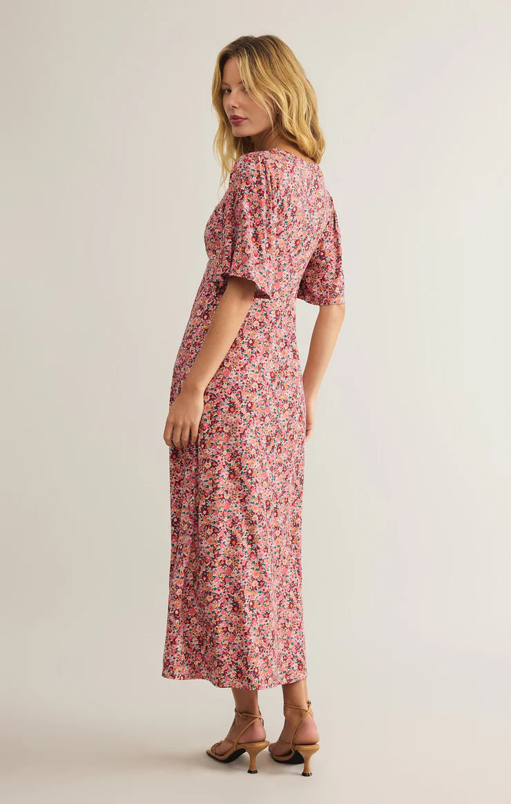 Z Supply Mavis Dulce Midi Dress Rose Mauve