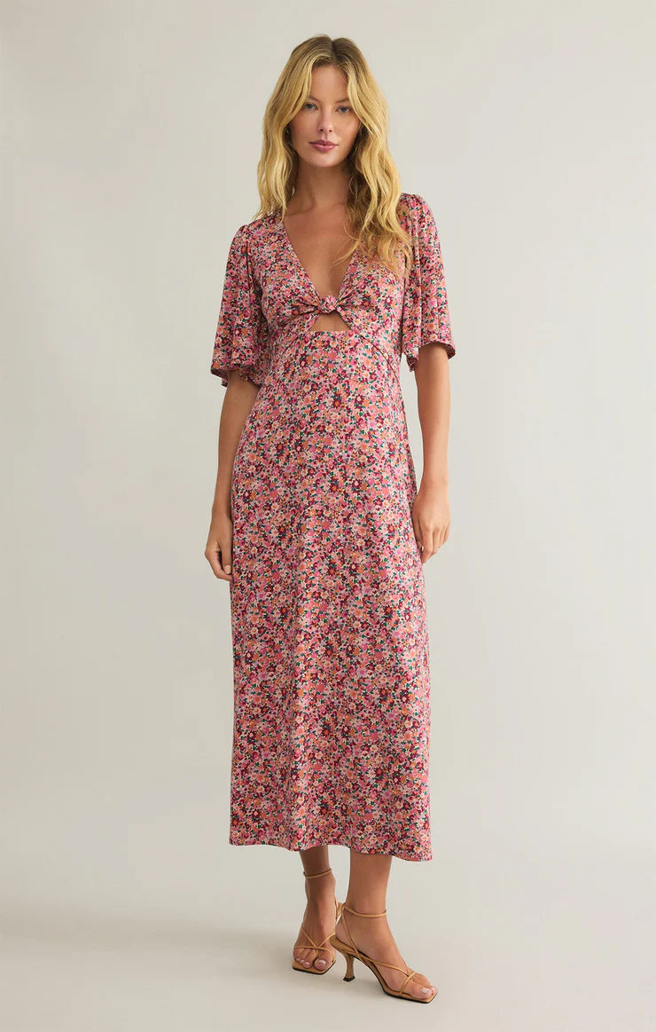 Z Supply Mavis Dulce Midi Dress Rose Mauve