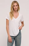 Z Supply Asher V Neck Tee White
