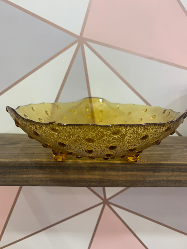 Foraged Thrifts Glass Bowl Dot Design