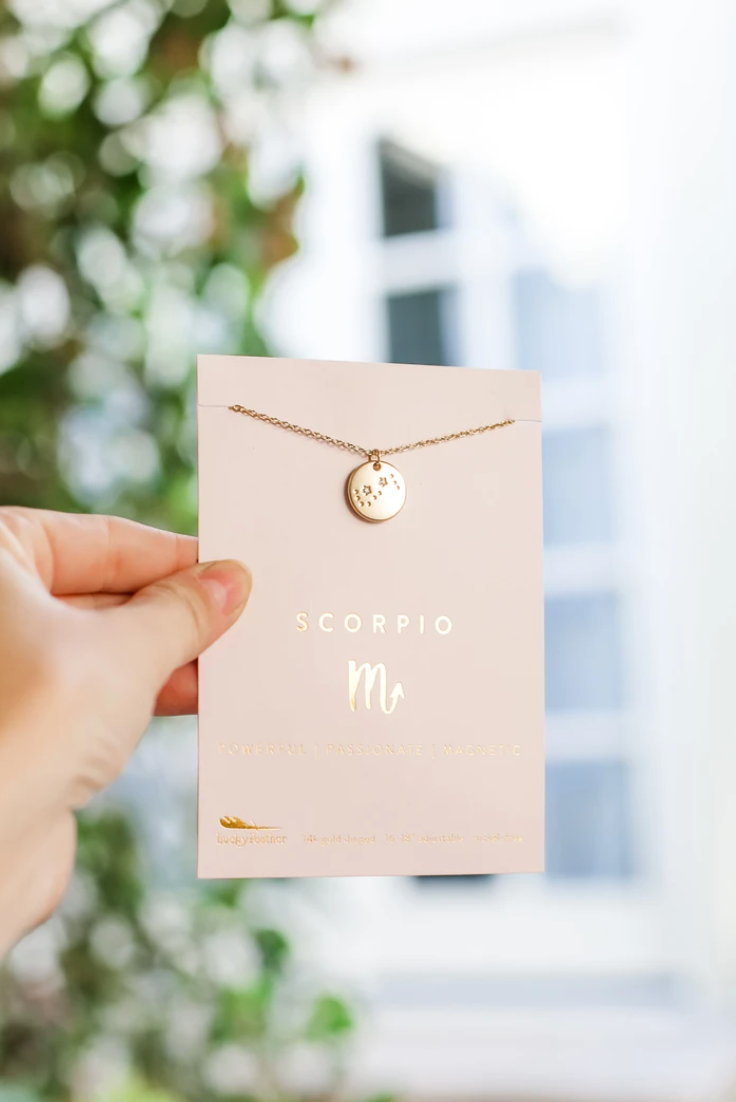 Lucky Feather Scorpio Necklace