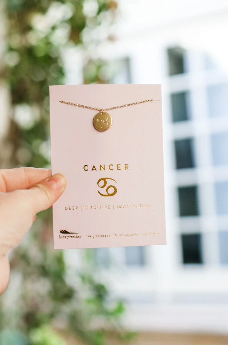 Lucky Feather Cancer Necklace