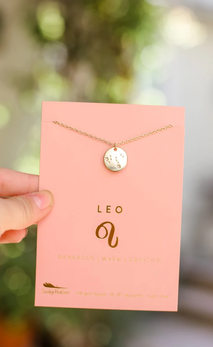 Lucky Feather Leo Necklace