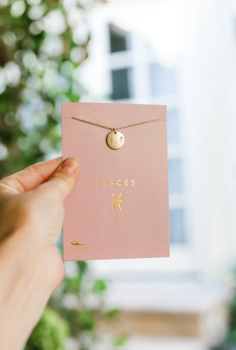 Lucky Feather Pisces Necklace