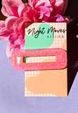 Night Moves Atelier Girl Power Pink Glitter Resin Clip