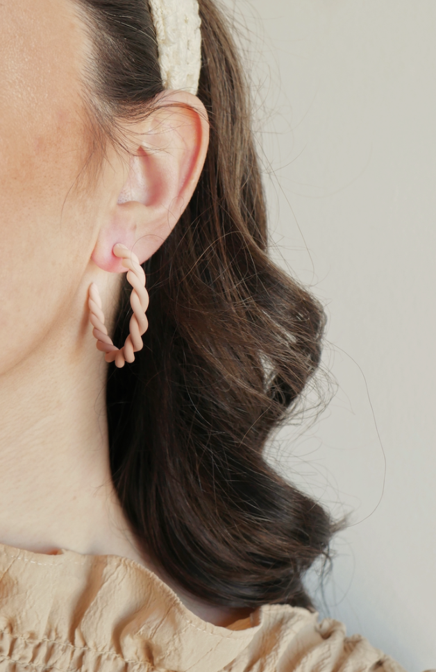 Femme Faire Clay Twist Hoop Earrings