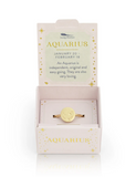 Lucky Feather Aquarius Ring