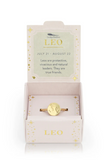 Lucky Feather Leo Ring