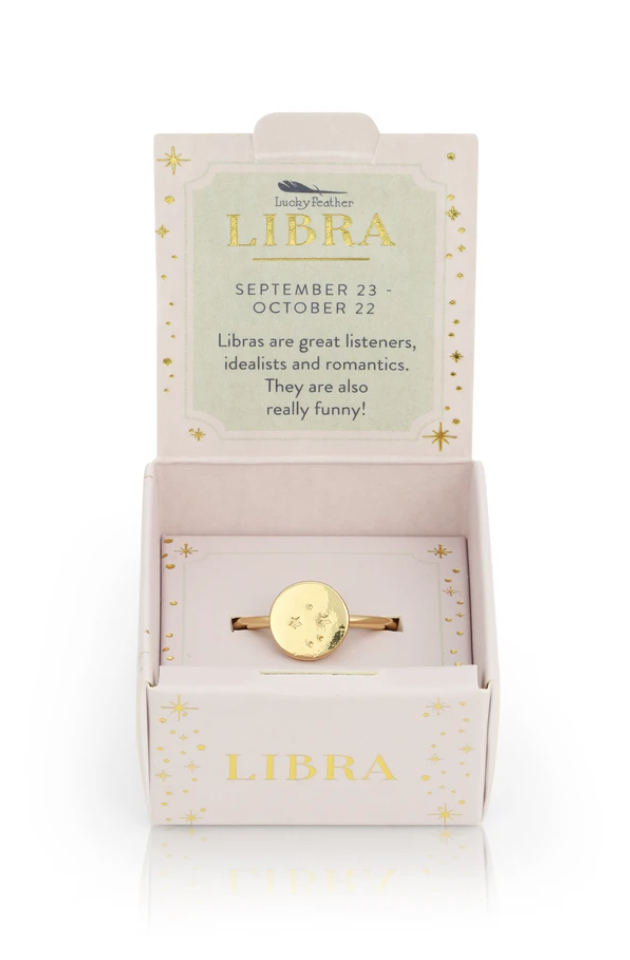 Lucky Feather Libra Ring